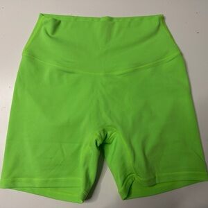 PARAGON Neon Lime High-Rise Bike Shorts